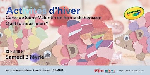 Carte de Saint-Valentin Crayola hérisson | Bureau en Gros Pointe-Claire