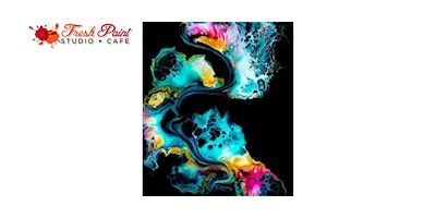 In-Studio – Glow in the Dark Paint Pouring Acrylic Painting | Fresh Paint Studio + Cafe Toronto