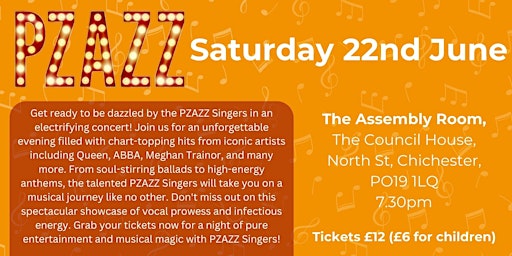 PZAZZ Singers | The Council House, North Street, Chichester, UK