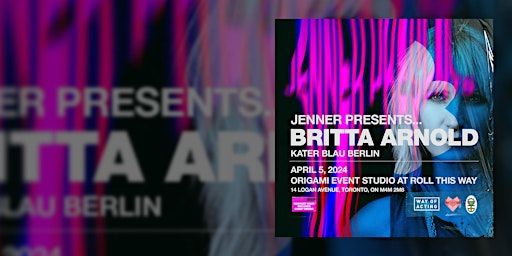 JENNER PRESENTS… Britta Arnold (Kater Blau, Berlin) | Origami Event Studio @ 14 Logan Avenue