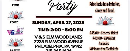 Eastern Region YAYAM Bowling Party! | V&S Elmwood Lanes