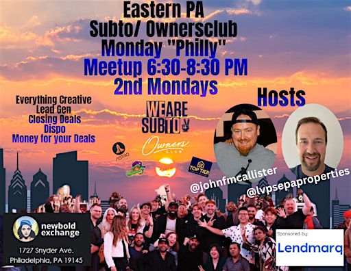 Eastern PA Subto/ Ownership Monday "Philly" Meetup | 1727 Snyder Ave