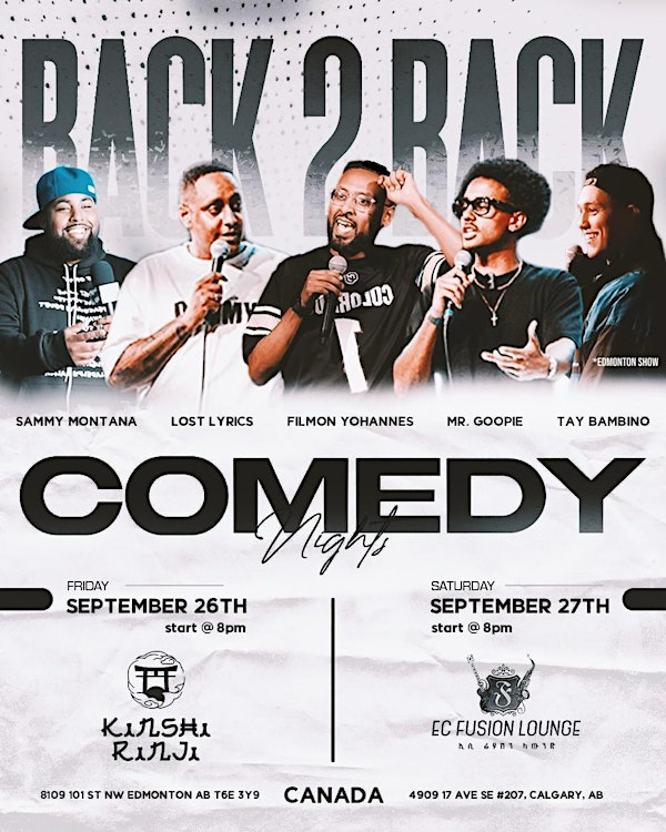 Back 2 Back Comedy Show: Calgary, AB | 4909 17 Ave SE #207