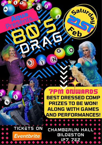 80s drag bingo | IP7 7EZ