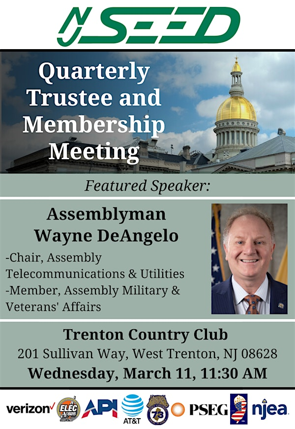 NJ SEED Quarterly Trustee and Membership Luncheon | Trenton Country Club
