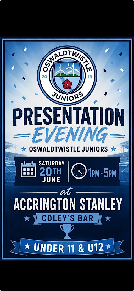 Oswaldtwistle Juniors Presentation Evening U11's & U12's | Coley's