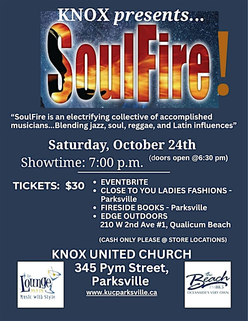 Knox presents...Soul Fire! | Knox United Church