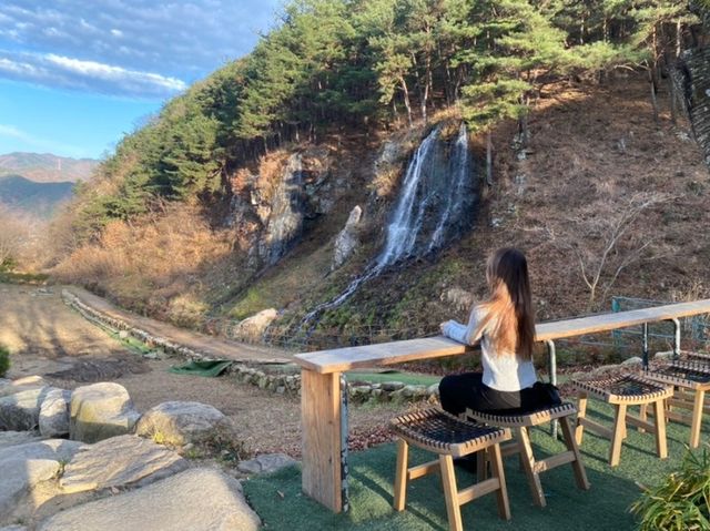 청도카페추천 자연속 폭포가 인상적인 뷰맛집 로카커피✨