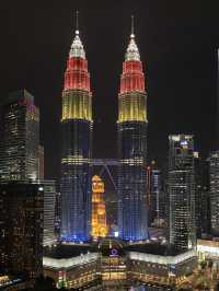 Malaysia Flag on Twin Towers