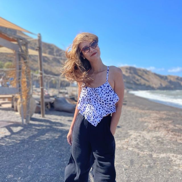 This beach club on Santorini is a vibe…