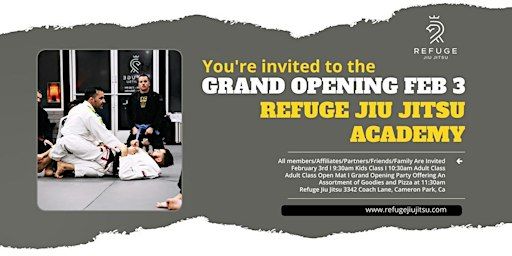 Refuge Jiu Jitsu Grand Opening | 3342 Coach Ln