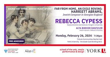 Harriett Abrams, Jewish Composer in Georgian England | Tribute Communities Recital Hall
