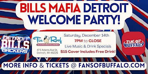 Bills Mafia Detroit Welcome Party! | Tin Roof Detroit