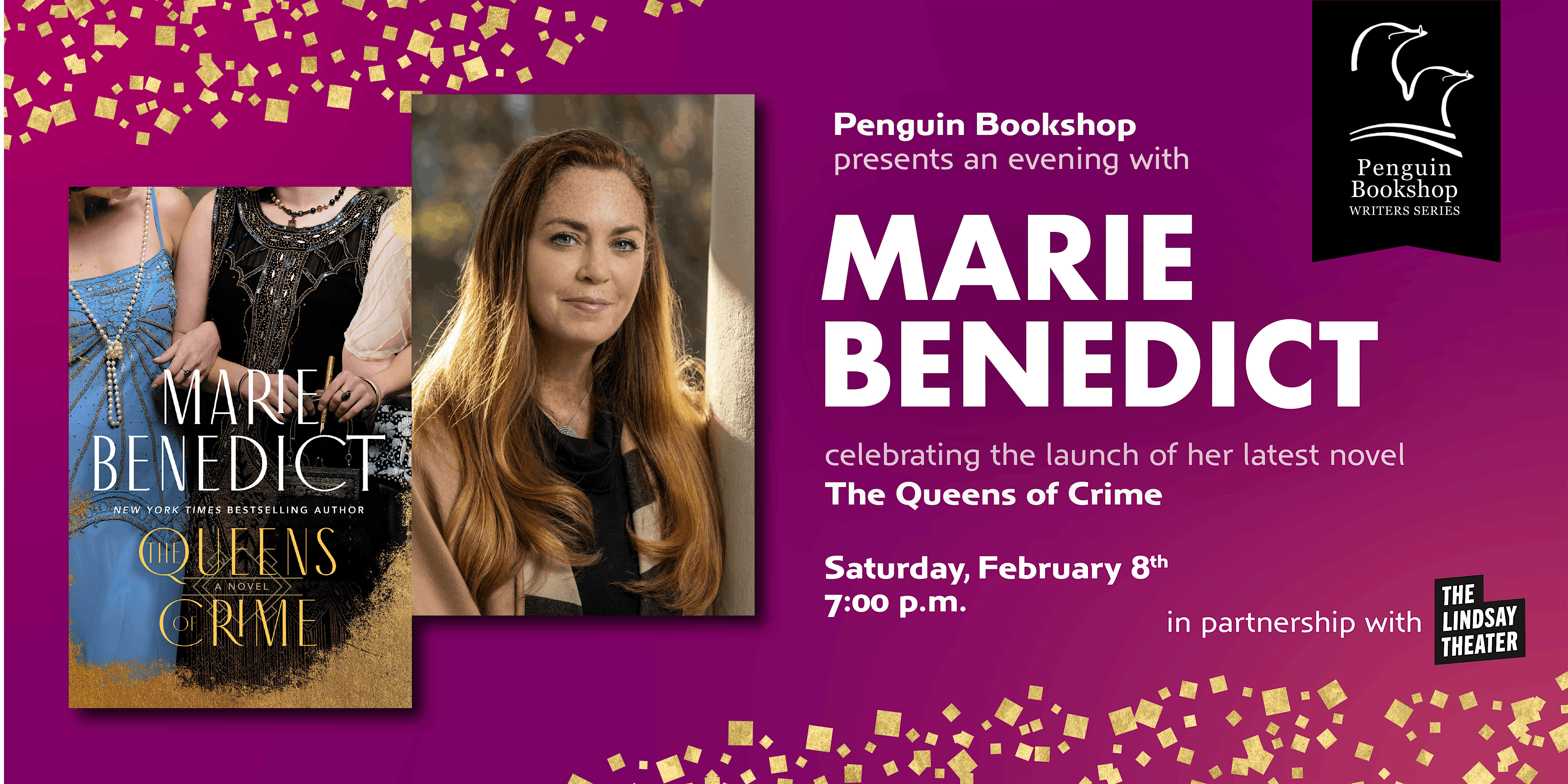 THE QUEENS OF CRIME: An Evening with Marie Benedict | The Lindsay Theater & Cultural Center