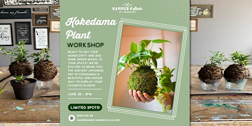 Kokedama Workshop | Hammer & Stain Rockville, Gibbs Street, Rockville, MD, USA