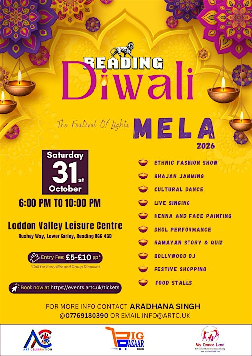 Reading Diwali Mela 2026 | Loddon Valley Leisure Centre