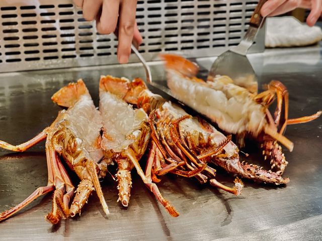 💁🏻‍♂️🌟鉄人旨花鉄板燒餐 有前菜、 沙律 、汁煮白鱈魚、龍蝦、和牛、炒飯、雞湯及甜品