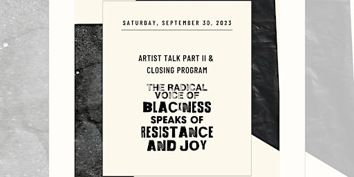 Artist Talk Part II & Closing Program (Annapolis) | Banneker-Douglass Museum