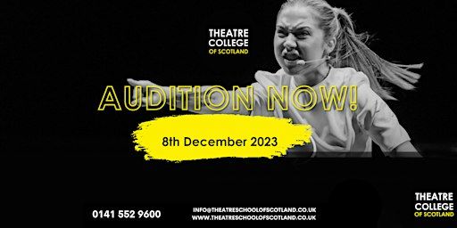 TCOS// DECEMBER AUDITIONS | Theatre School Of Scotland