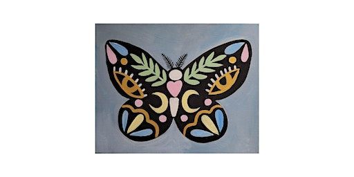Moth Acrylic Painting Class | 901 Santa Fe Dr
