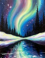 Aurora Borealis, a PAINT & SIP EVENT with Lisa | Littleton Studio School, Ammonoosuc Street, Littleton, NH, USA