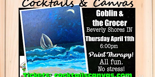 "Starry Sailing" Cocktails and Canvas Painting Art Event | Goblin & the Grocer