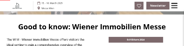 2025 年維也納國際不動產展 | Reed Messe Wien, 維也納, 奧地利