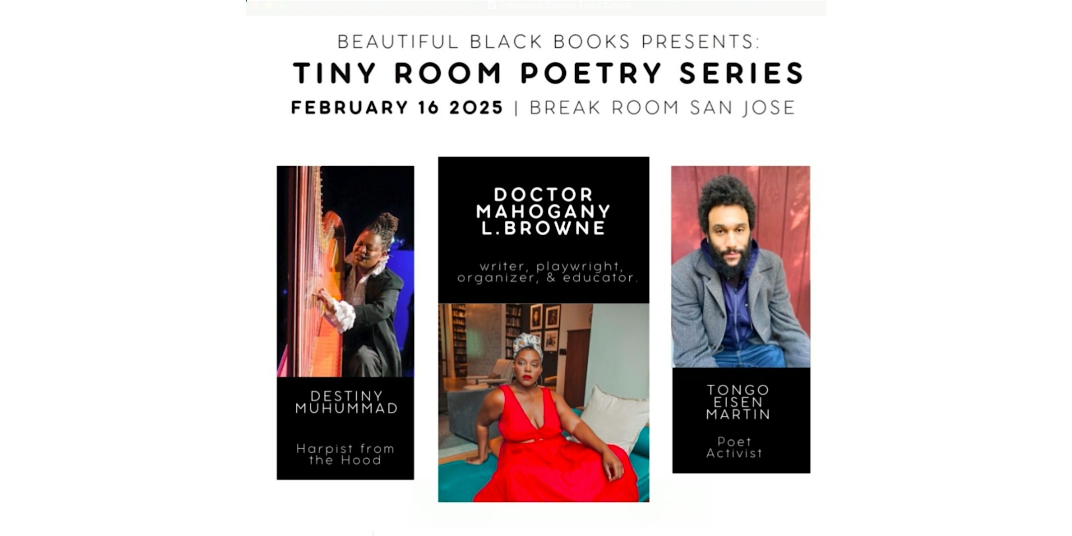 TINY ROOM POETRY SERIES | SJZ Break Room