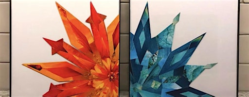 Geometric Abstract Collage Workshop | Burlap and Daisies