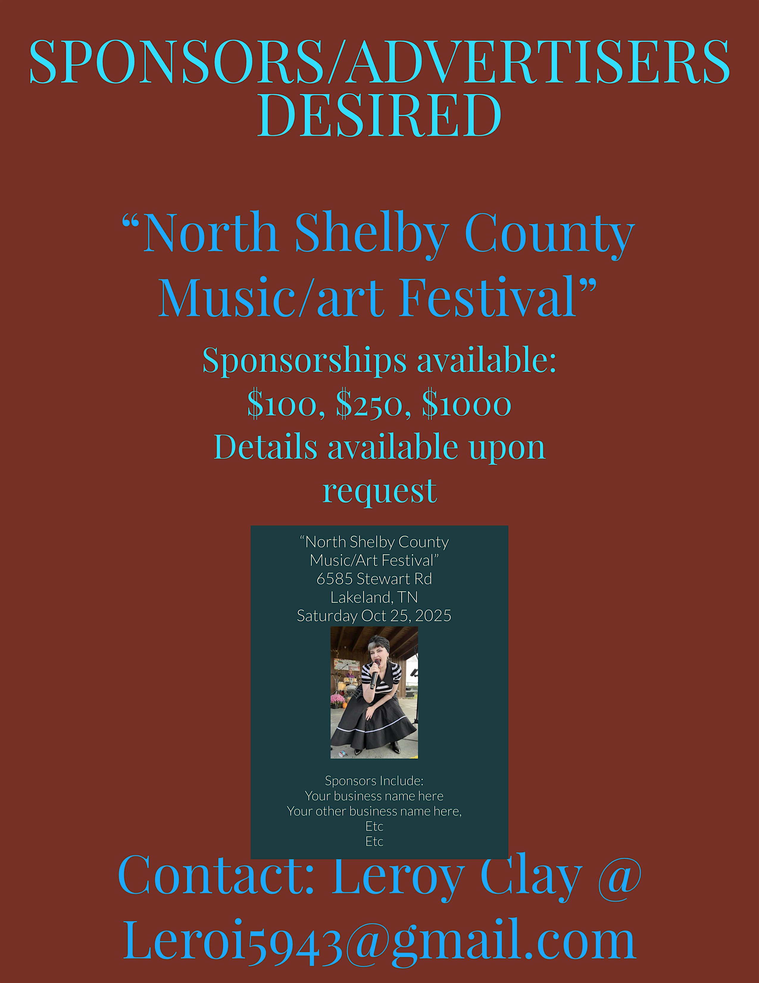 Sponsorships for “North Shelby County Music/Art Festival “ | Delta Blues Winery