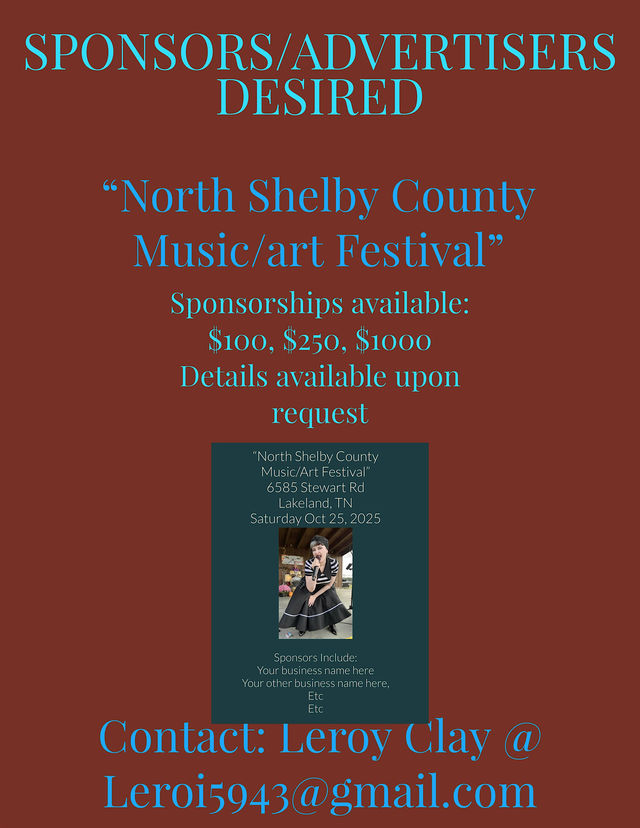 Sponsorships for “North Shelby County Music/Art Festival “ | Delta Blues Winery