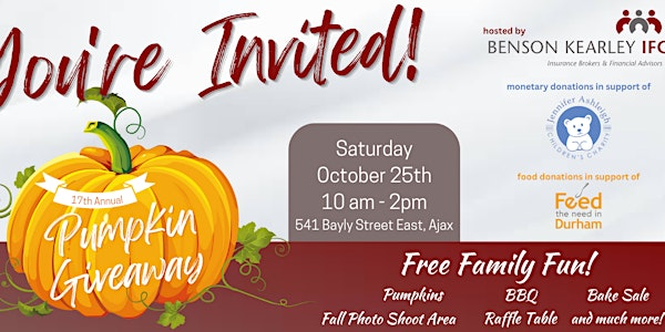17th Annual Pumpkin Giveaway | 541 Bayly St E