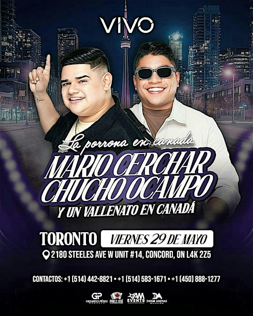 MARIO CERCHAR & CHUCHO OCAMPO EN TORONTO | Vivo Event Venue