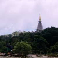2 big pagodas in a beautiful garden 