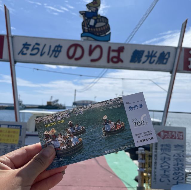 佐渡でたらい舟体験