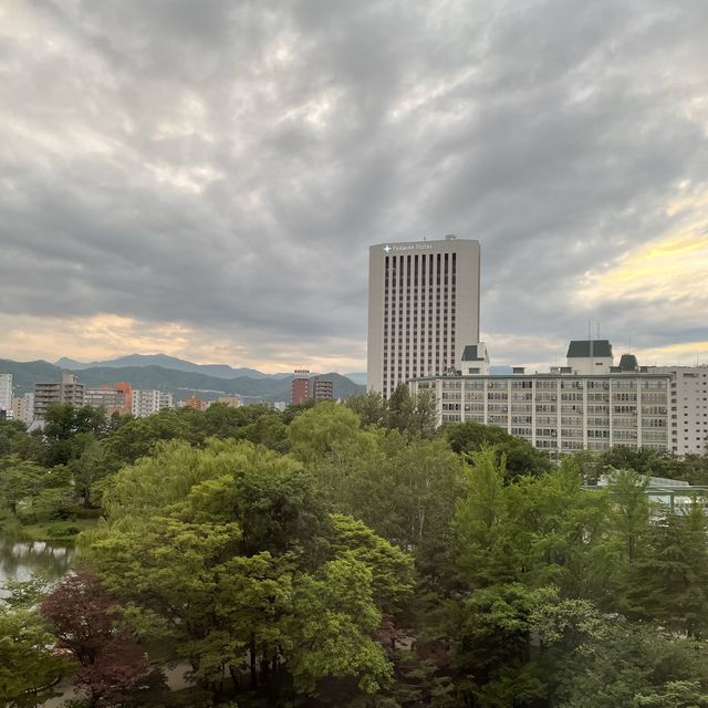 札幌中島公園を一望