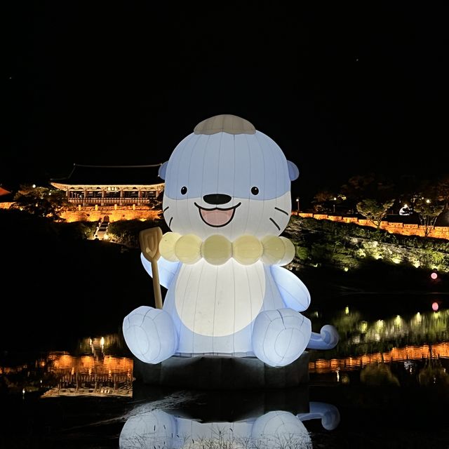 진주 대표 마스코트 하모💗 진주성 야경와 함께라면 귀여움 두배!!