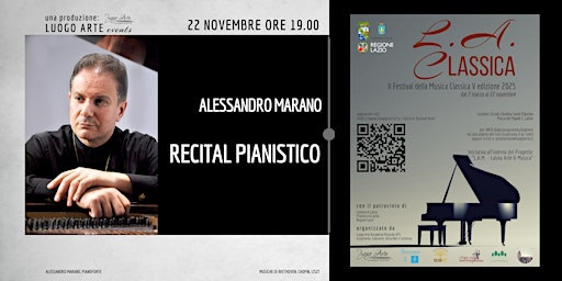 L.A. CLASSICA Festival 2025: “Recital Pianistico” | Circolo Cittadino Sante Palumbo