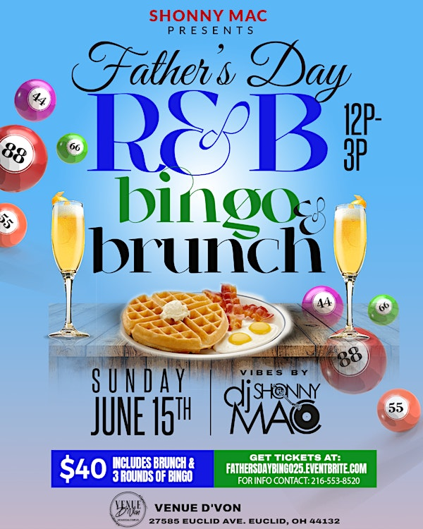 Father's Day R&B Bingo Brunch | Venue D'Von