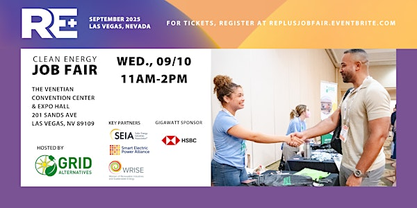 RE+ Vegas Clean Energy Job Fair | The Venetian Expo