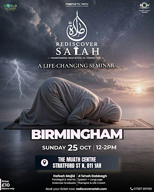 REDISCOVER SALAH ✨ BIRMINGHAM — SISTERS ONLY EVENT | The Muath Trust