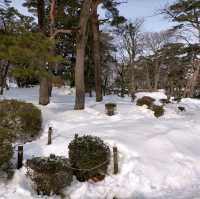 秋田県　千秋公園　雪景