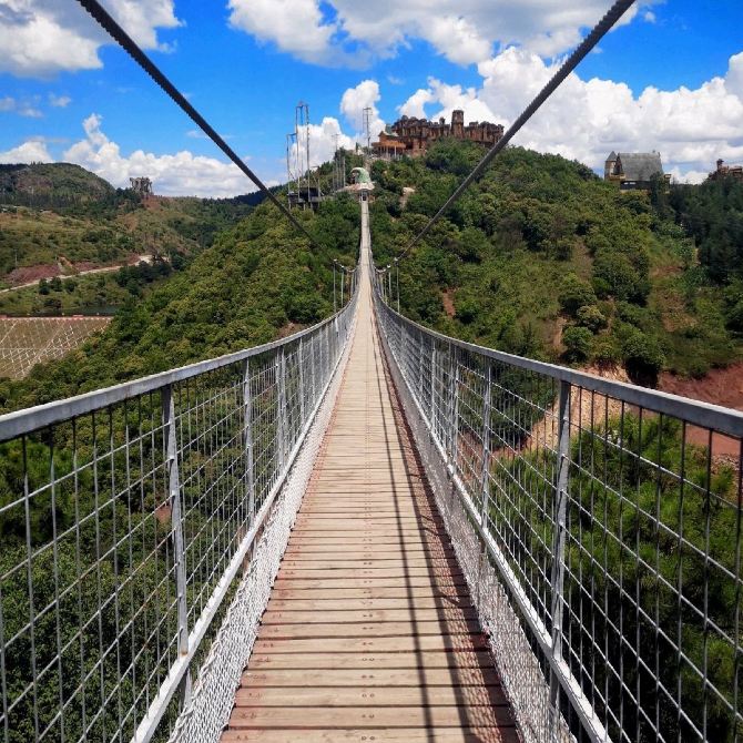 The longest rope bridge i have ever seen! Gyeongju Travelogues