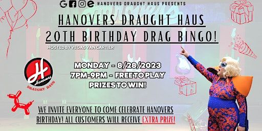 Hanovers 20th Birthday Drag Bingo @ Hanovers Pflugerville | Hanovers Draught Haus