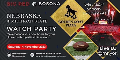Big Red @ Bosona: Nebraska at Michigan State Watch Party | Bosona Events