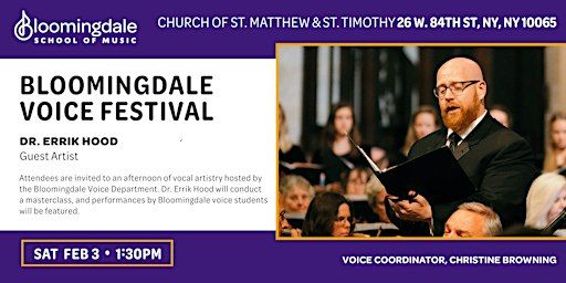 Voice Festival at Church of St. Matthew & St. Timothy | 26 W 84th St