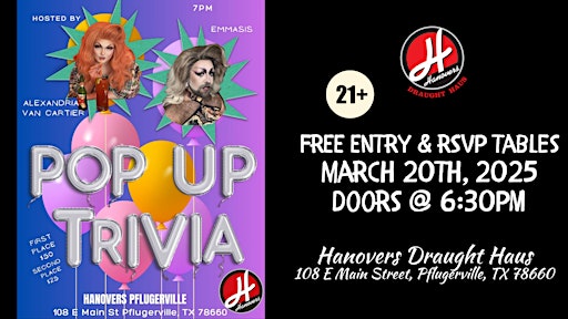 Pop-Up Trivia Night @ Hanovers Pflugerville | Hanovers Draught Haus