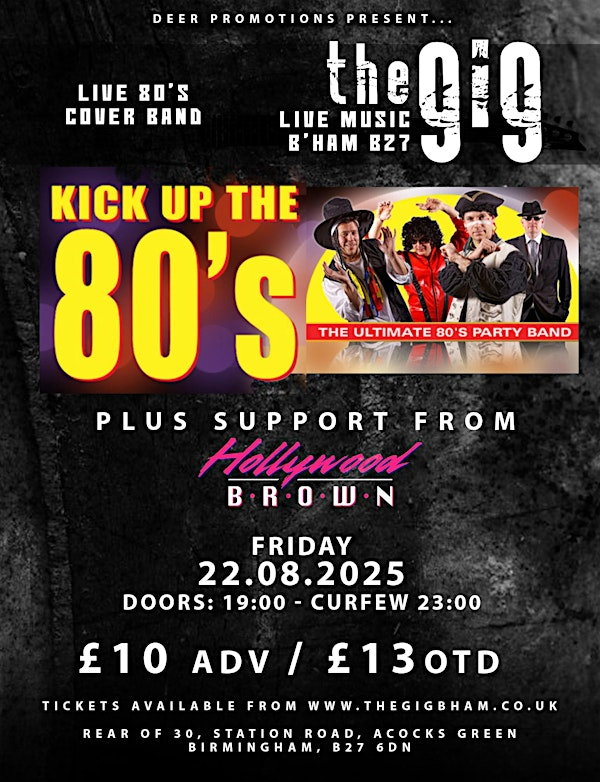'Kick Up The 80's' LIVE at The 5:15 + Support from 'Hollywood Brown' | The 5:15 Club