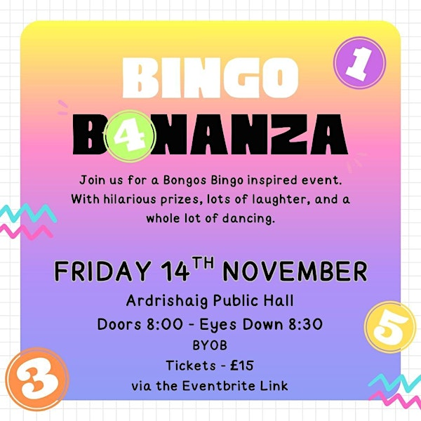 Bingo Bonanza | Ardrishaig Public Hall