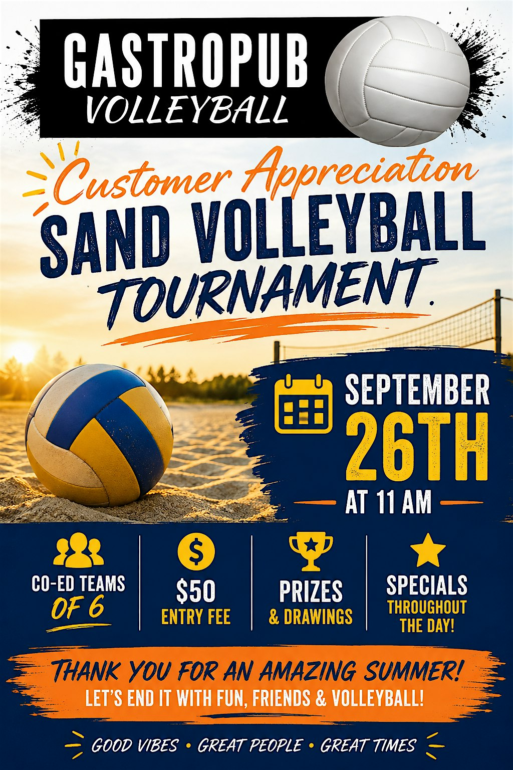 Gastropub Volleyball - Customer Appreciation Sand Volleyball Tournament | Fargo Billiards and Gastropub